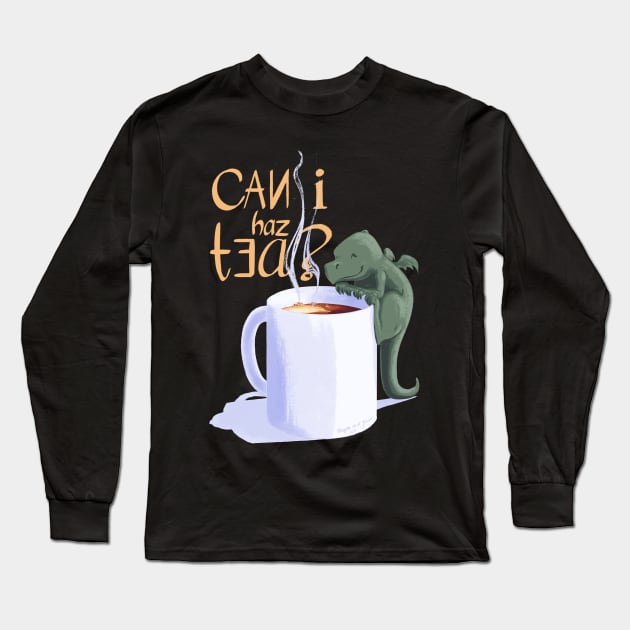 Can I has tea? Long Sleeve T-Shirt by iambirgitte